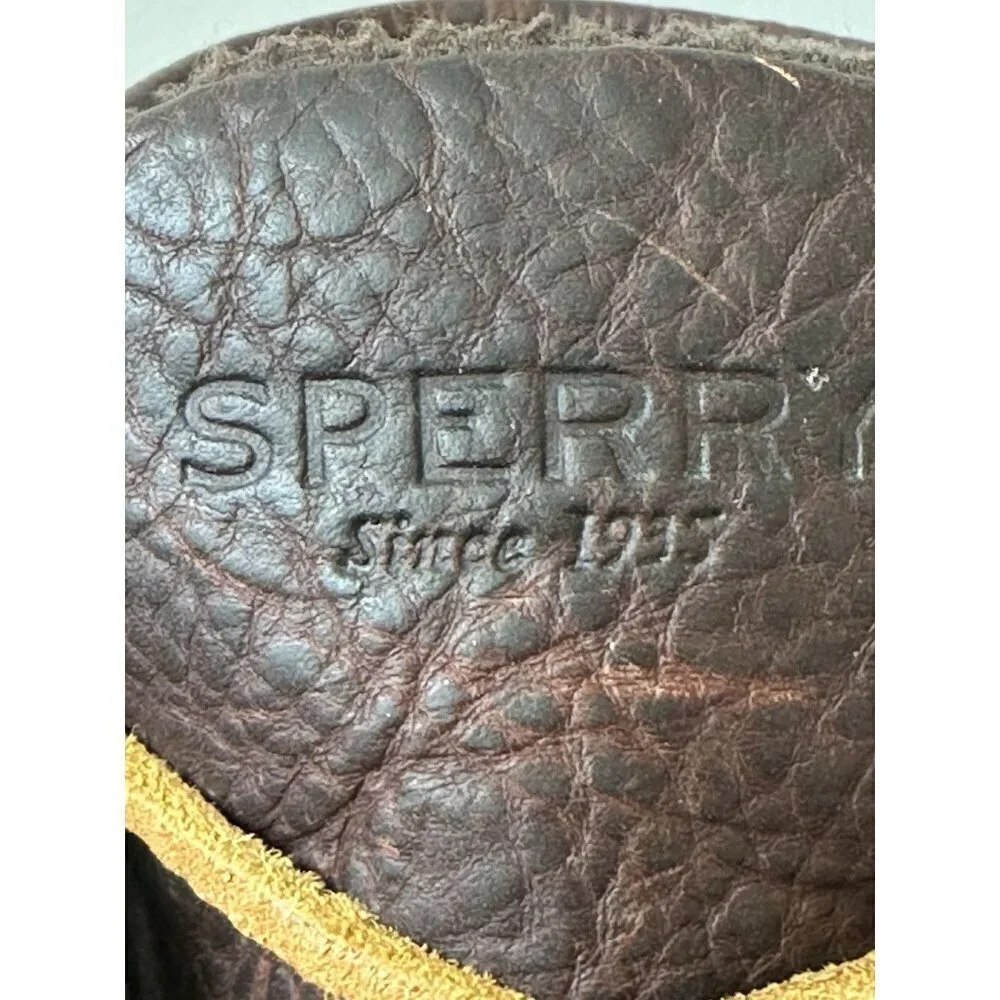 Sperry Saltwater W's 7.5 Brown Leather and Dark Brown Duck Rain Winter Boots